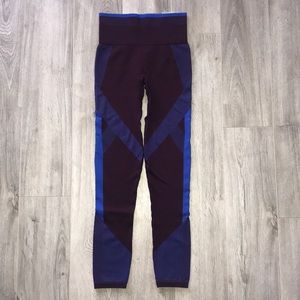 Maroon/blue high waisted cool and comfy leggings
